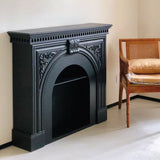Traditional French Square MDF Mantel with 2-Tier Storage for the Living Room