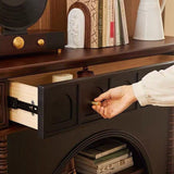 Traditional French-Style Square Solid Pine Mantel, 3-Tier Shelf for Living Room