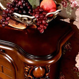 Traditional European-Style Square Rubberwood Mantel — Solid Wood with MDF, Ideal for Living Room