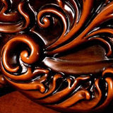 Traditional European-Style Square Rubberwood Mantel — Solid Wood with MDF, Ideal for Living Room