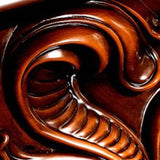 Traditional European-Style Square Rubberwood Mantel — Solid Wood with MDF, Ideal for Living Room