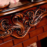 Traditional European-Style Square Rubberwood Mantel — Solid Wood with MDF, Ideal for Living Room