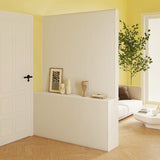 Modern Art Deco Foldable Room Divider – Curved-Edge Rectangular Panels in Kraft Paper and Acrylic for Living Room