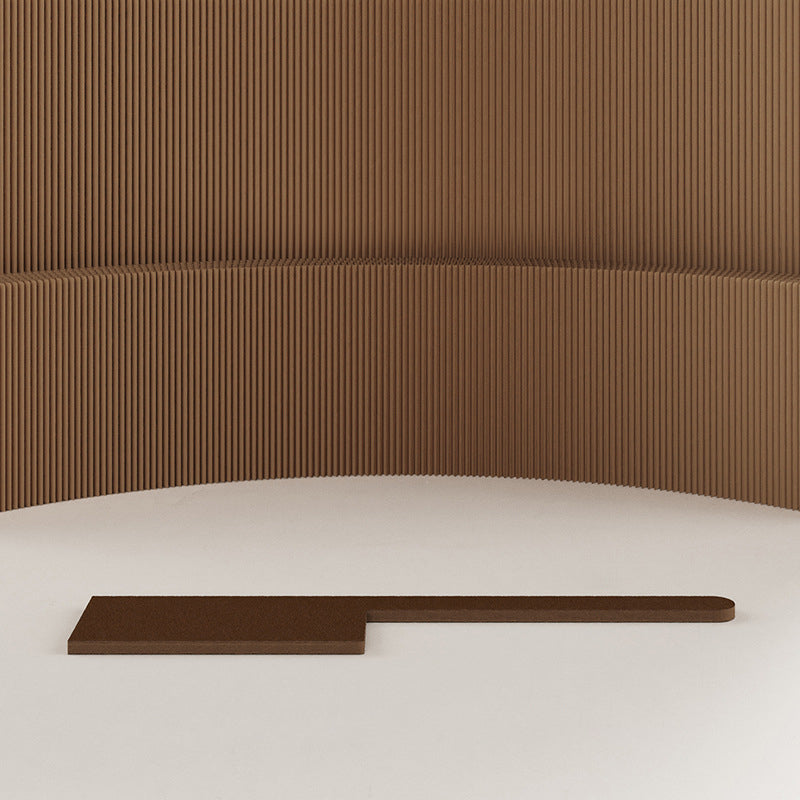 Modern Art Deco Foldable Room Divider – Curved-Edge Rectangular Panels in Kraft Paper and Acrylic for Living Room