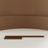 Modern Art Deco Foldable Room Divider – Curved-Edge Rectangular Panels in Kraft Paper and Acrylic for Living Room