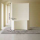 Modern Art Deco Foldable Room Divider – Curved-Edge Rectangular Panels in Kraft Paper and Acrylic for Living Room