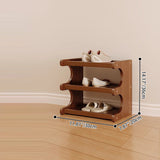 Contemporary Scandinavian Rectangular Nan Bamboo MDF Storage Shelf – 2/3/4/5/6-Tier Shoe Organizer for Entryways & Living Rooms