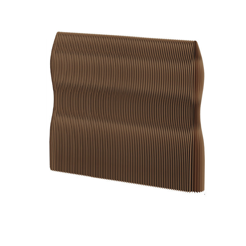 Modern Art Deco Foldable Room Divider - Rectangular Curved Design in Kraft Paper and Acrylic for Living Room
