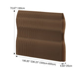 Modern Art Deco Foldable Room Divider - Rectangular Curved Design in Kraft Paper and Acrylic for Living Room