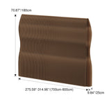 Modern Art Deco Foldable Room Divider - Rectangular Curved Design in Kraft Paper and Acrylic for Living Room