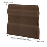 Modern Art Deco Foldable Room Divider - Rectangular Curved Design in Kraft Paper and Acrylic for Living Room