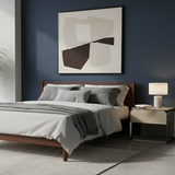Modern Luxury White & Silver Nightstand with Floating Design and Microfiber Leather Drawer Front — Sleek Single-Drawer Bedside Table for the Bedroom
