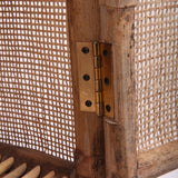 Elegant Traditional Chinese Slim Storage Cabinet in Natural Indonesian Rattan & Handwoven Finish – Space-Saving Sideboard for Living Room
