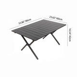 Modern Minimalist Rectangular Carbon Steel Outdoor Folding Table - Durable & Space-Saving