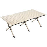 Modern Minimalist Rectangular Carbon Steel Outdoor Folding Table - Durable & Space-Saving
