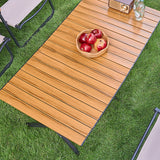 Modern Minimalist Rectangular Carbon Steel Outdoor Folding Table - Durable & Space-Saving