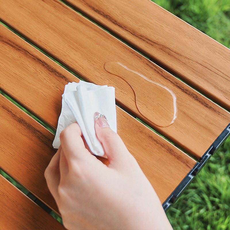 Modern Minimalist Rectangular Carbon Steel Outdoor Folding Table - Durable & Space-Saving