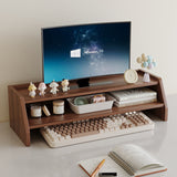 Contemporary Scandinavian MDF Desk Organizer – Rectangular Desktop Storage, 2/3-Tier with 1 Drawer for Office & Bedroom