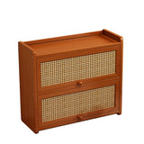 Contemporary Scandinavian Nano Bamboo MDF Acrylic Desktop Storage Shelf – 2/3-Tier Rectangular Organizer for Bedroom