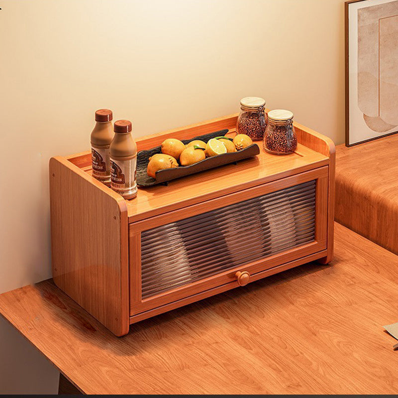 Contemporary Scandinavian Nano Bamboo MDF Acrylic Desktop Storage Shelf – 2/3-Tier Rectangular Organizer for Bedroom