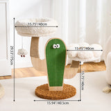 Contemporary Round Multi-Layer Solid Wood Cat Tree with MDF Panels, Velvet Fabric and Sisal Rope – 3-Tier Living Room