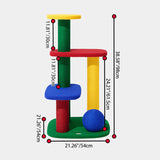 Modern Rectangular Cat Tree – 2/3/4-Tier Multi-Level with Particleboard, Corrugated Paper, Sisal & Jute (EPS Core) for Living Room