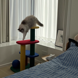 Modern Rectangular Cat Tree – 2/3/4-Tier Multi-Level with Particleboard, Corrugated Paper, Sisal & Jute (EPS Core) for Living Room
