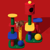 Modern Rectangular Cat Tree – 2/3/4-Tier Multi-Level with Particleboard, Corrugated Paper, Sisal & Jute (EPS Core) for Living Room