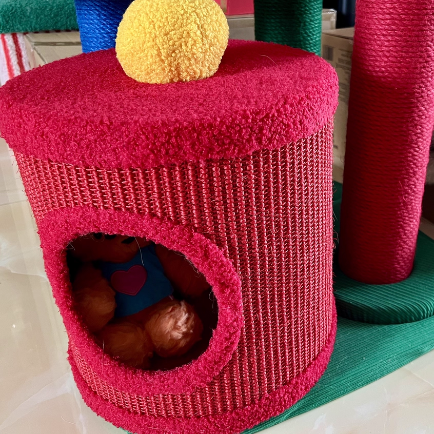 Modern Rectangular Cat Tree – 2/3/4-Tier Multi-Level with Particleboard, Corrugated Paper, Sisal & Jute (EPS Core) for Living Room