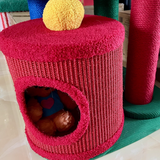 Modern Rectangular Cat Tree – 2/3/4-Tier Multi-Level with Particleboard, Corrugated Paper, Sisal & Jute (EPS Core) for Living Room