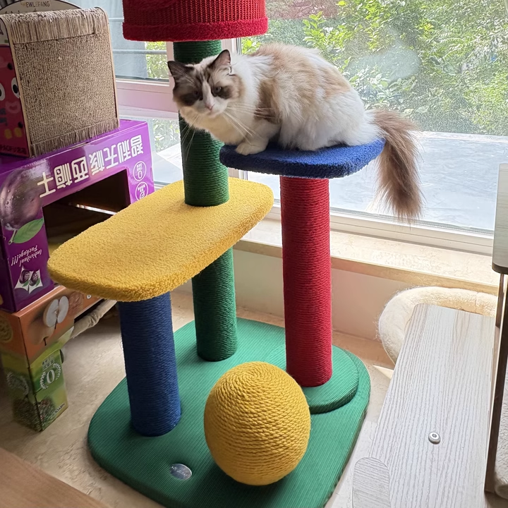 Modern Rectangular Cat Tree – 2/3/4-Tier Multi-Level with Particleboard, Corrugated Paper, Sisal & Jute (EPS Core) for Living Room