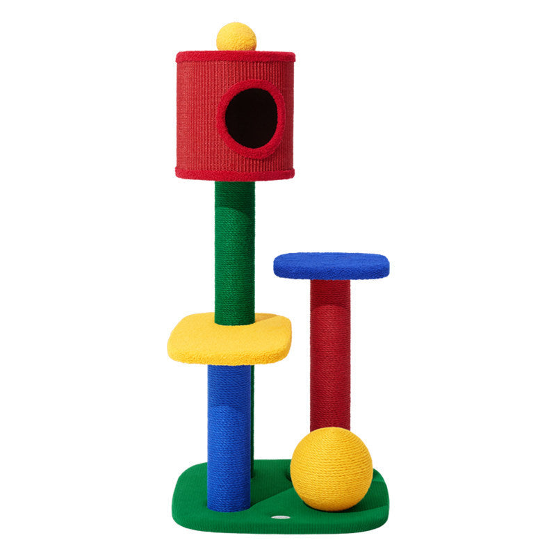 Modern Rectangular Cat Tree – 2/3/4-Tier Multi-Level with Particleboard, Corrugated Paper, Sisal & Jute (EPS Core) for Living Room
