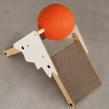 Contemporary Triangular MDF Cat Tree with Corrugated Paper and Sisal – Snow Mountain Design for Bedroom