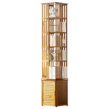 Modern Minimalist Rectangular Bamboo-MDF Bookshelves, 6- or 7-Tier, for Home Office