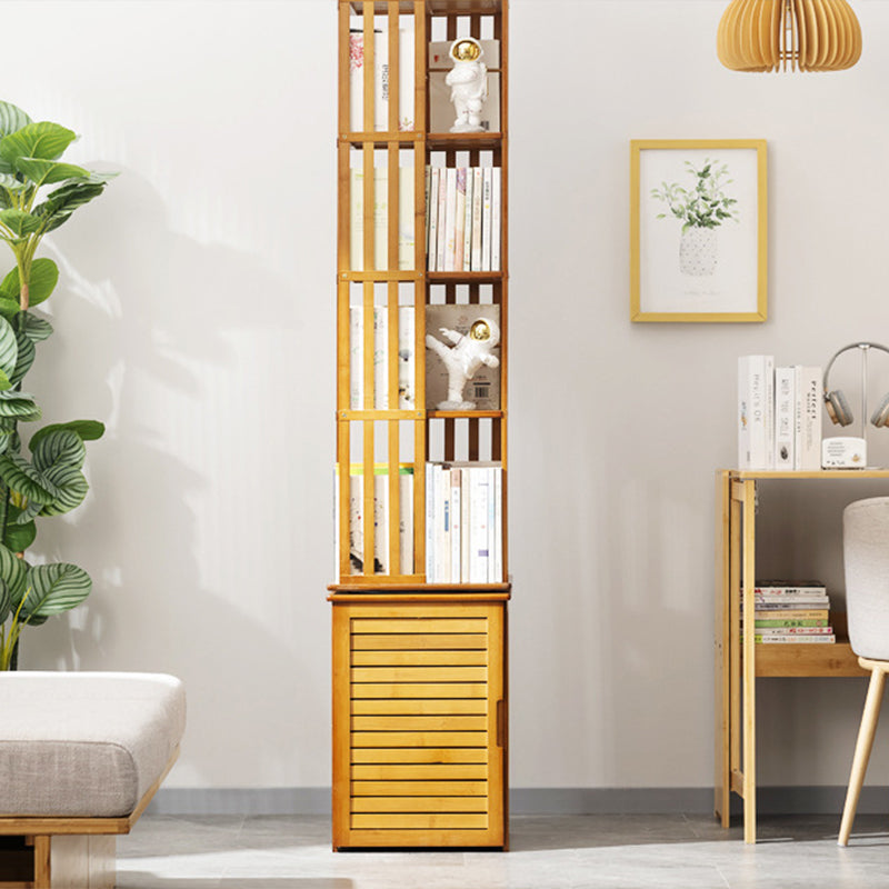Modern Minimalist Rectangular Bamboo-MDF Bookshelves, 6- or 7-Tier, for Home Office