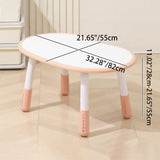 Modern Minimalist Oval Eco-Friendly Kids' Side Table with 4 Legs for Living Room