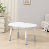 Modern Minimalist Oval Eco-Friendly Kids' Side Table with 4 Legs for Living Room