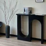 Modern Minimalist Rectangular MDF Console Table — 3-Leg U-Shaped Design, Durable for Entryways