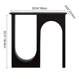 Modern Minimalist Rectangular MDF Console Table — 3-Leg U-Shaped Design, Durable for Entryways