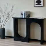 Modern Minimalist Rectangular MDF Console Table — 3-Leg U-Shaped Design, Durable for Entryways
