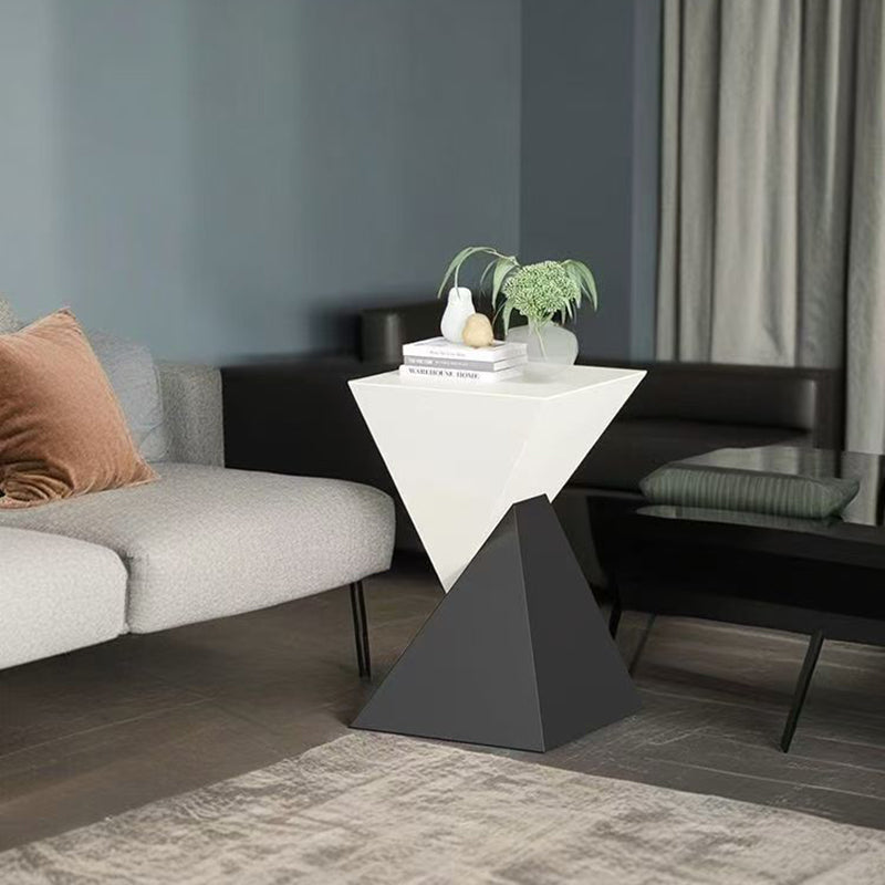 Sleek Modern Minimalist Triangular Carbon Steel Side Table for Living Room