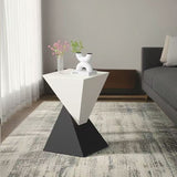 Sleek Modern Minimalist Triangular Carbon Steel Side Table for Living Room