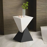 Sleek Modern Minimalist Triangular Carbon Steel Side Table for Living Room