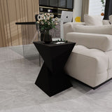 Sleek Modern Minimalist Triangular Carbon Steel Side Table for Living Room