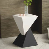 Sleek Modern Minimalist Triangular Carbon Steel Side Table for Living Room
