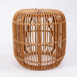 Modern Minimalist Bamboo Rattan Outdoor Side Table – Lightweight, Durable, Eco-Friendly & Breathable for Patio & Garden