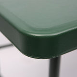 Modern Minimalist Rectangular Foldable Dining Table - 4-Leg Steel & Plastic, Garden-Ready