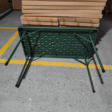 Modern Minimalist Rectangular Foldable Dining Table - 4-Leg Steel & Plastic, Garden-Ready