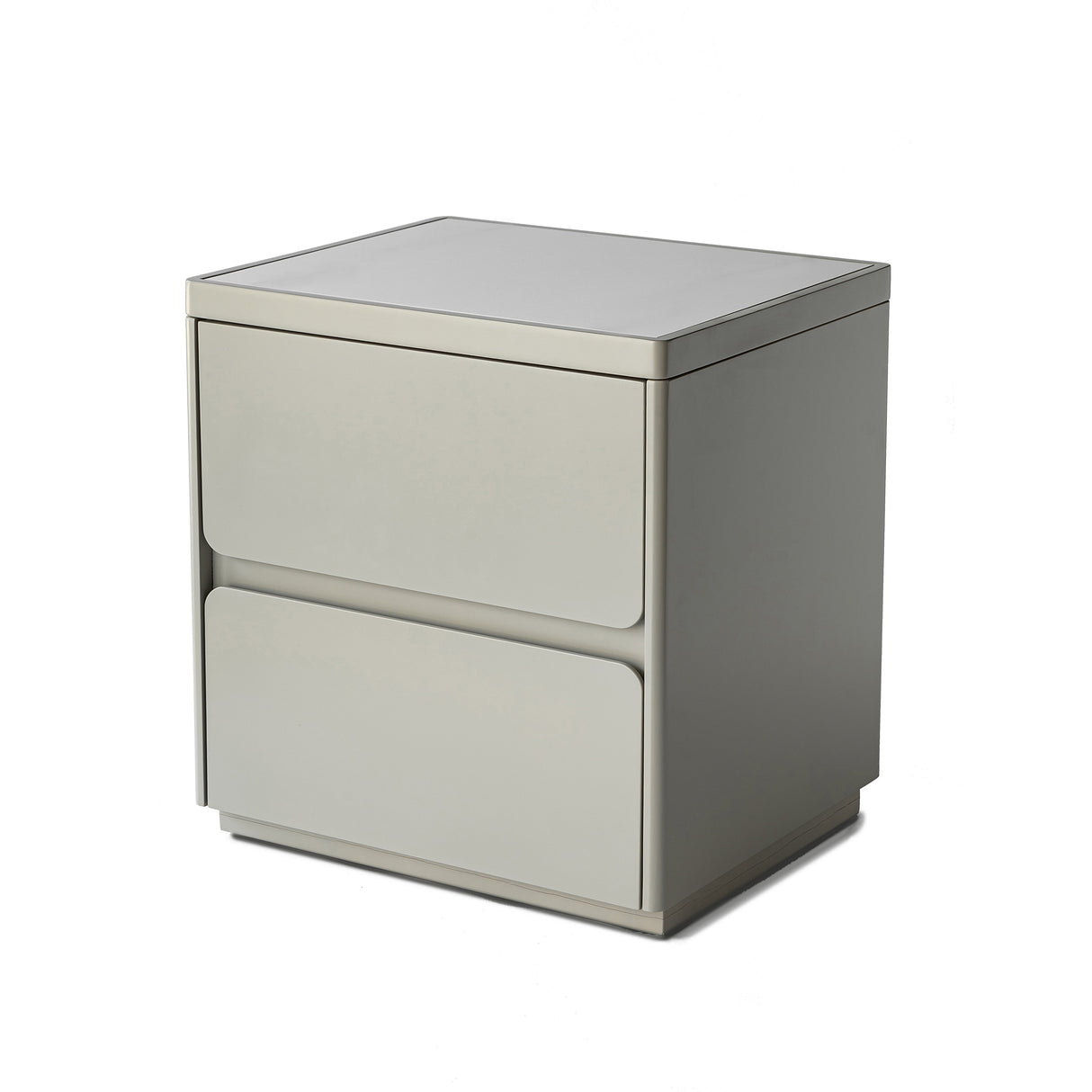 Contemporary Minimalist Rectangular Nightstand with Durable MDF Construction, Smooth Finish & Quiet Storage for the Bedroom
