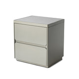 Contemporary Minimalist Rectangular Nightstand with Durable MDF Construction, Smooth Finish & Quiet Storage for the Bedroom